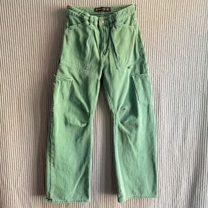 Cargo Pants Streetwear Utility Wide Leg Green Lioness XXS
